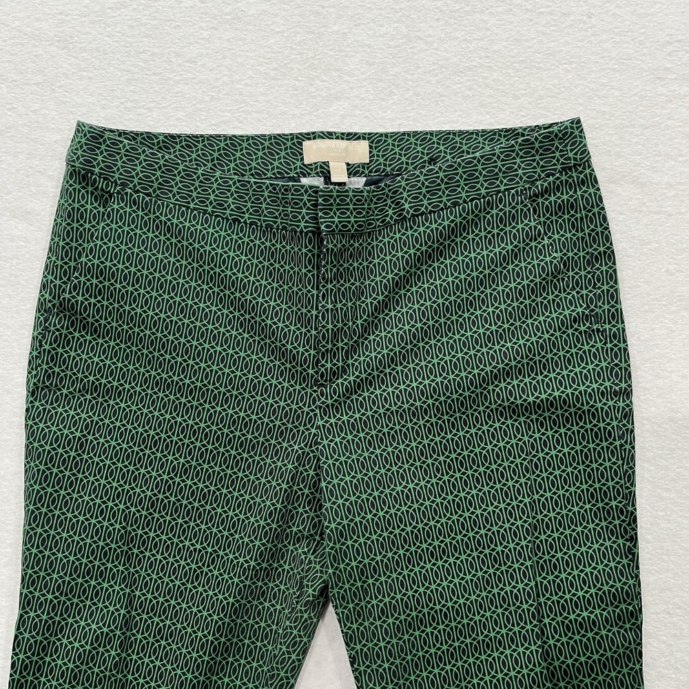 Banana Republic Green Martin Fit Crop Dress Pants Geometric Size 14 S/925233-00